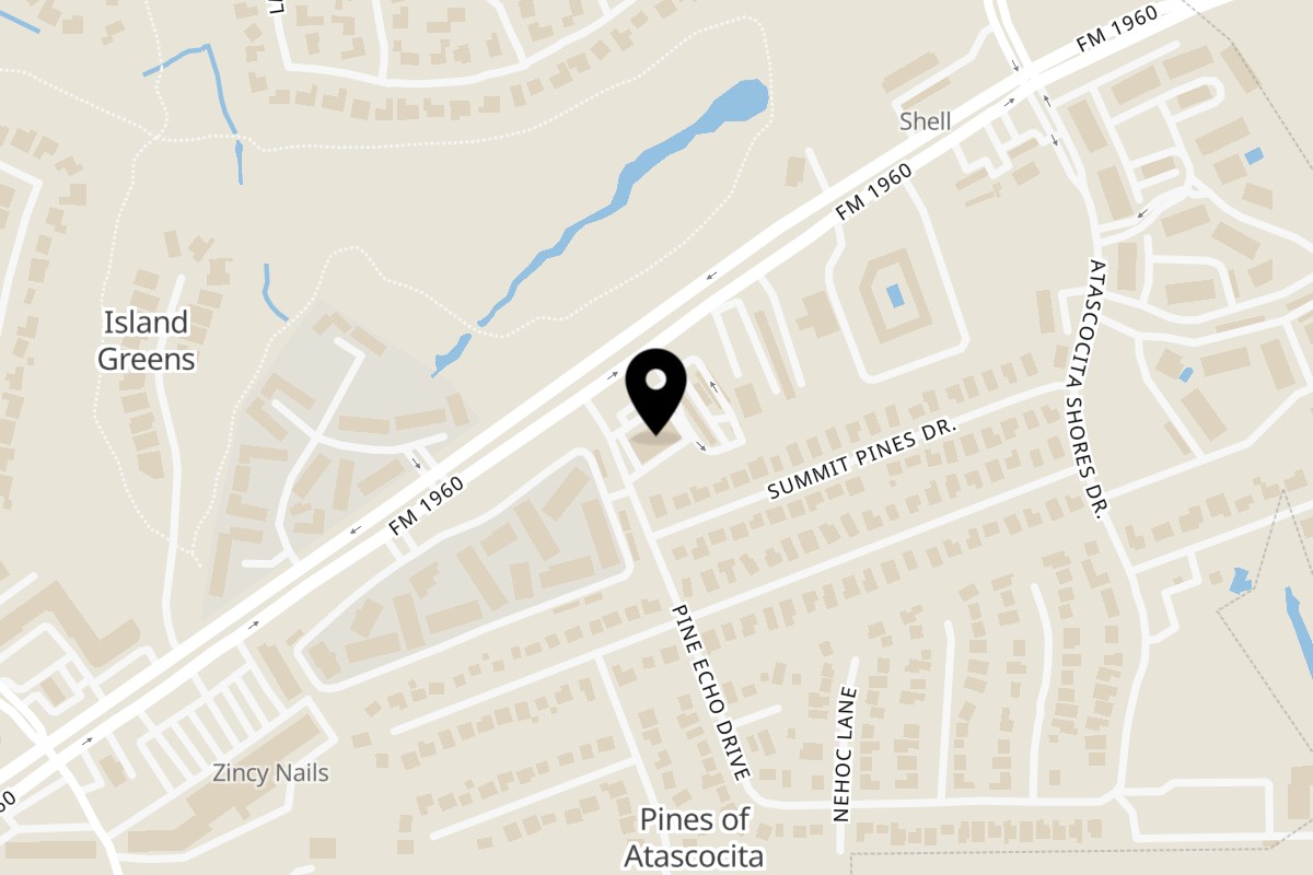 Map showing the location of Cajun Crawfish #2 - Seafood and Pho on 8502 Farm to Market 1960 Rd E #100 in Humble
